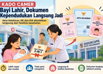 Lahir di Pekanbaru, Bayi Bisa Langsung Bawa Pulang Dokumen Kependudukan Lewat KADO CAMER
