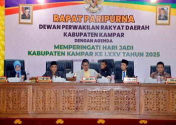 Rapat Paripurna DPRD Kampar Agenda Pengumuman Calon Bupati dan Wakil Bupati Kampar Terpilih