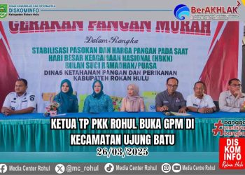 Ketua TP PKK Rohul Buka GPM di Kecamatan Ujung Batu