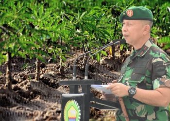 TNI AD Sosialisasikan Mikroba PA63 untuk Pulihkan Lahan Tandus Petani Singkong di Lampung Tengah