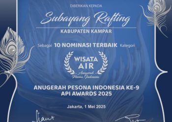 Tanjung Belit Masuk 10 Besar API Award 2025, Harumkan Nama Kampar di Kategori Wisata Air