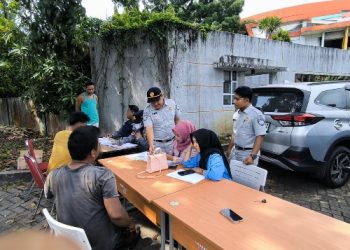 JASA RAHARJA TELUK KUANTAN BERSAMA TIM GABUNGAN GELAR OPERASI PENERTIBAN ANGKUTAN UMUM