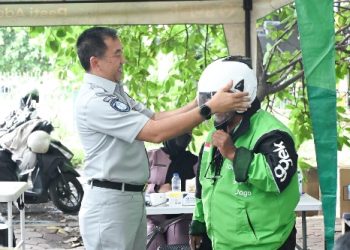 Kolaborasi Budaya Safety di Jalan Raya, Jasa Raharja Hadir di Tengah Komunitas Ojol Rawa Buaya, Jakarta