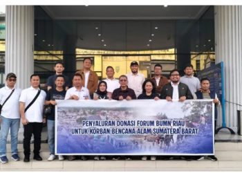 Bersama Forum BUMN Riau Jasa Raharja Kunjungi dan Bagikan Bantuan Korban Banjir di Agam Sumbar