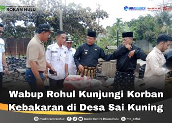 Wabup Rohul Kunjungi Korban Kebakaran di Desa Sei Kuning, Kerugian Capai Rp700 Juta